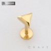 3D TRIANGLE PYRAMID TOP THREADLESS PUSH IN ASTM F136 IMPLANT GRADE TITANIUM LABRET SET